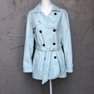 Robin's Egg Blue Trench Coat